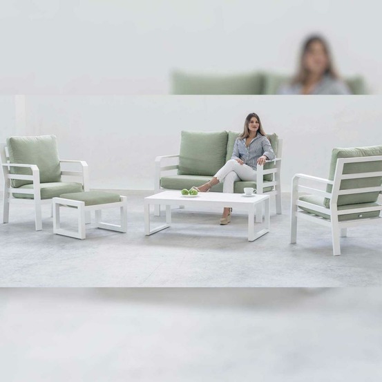 Salon de jardin détente en aluminium 4 places kravi