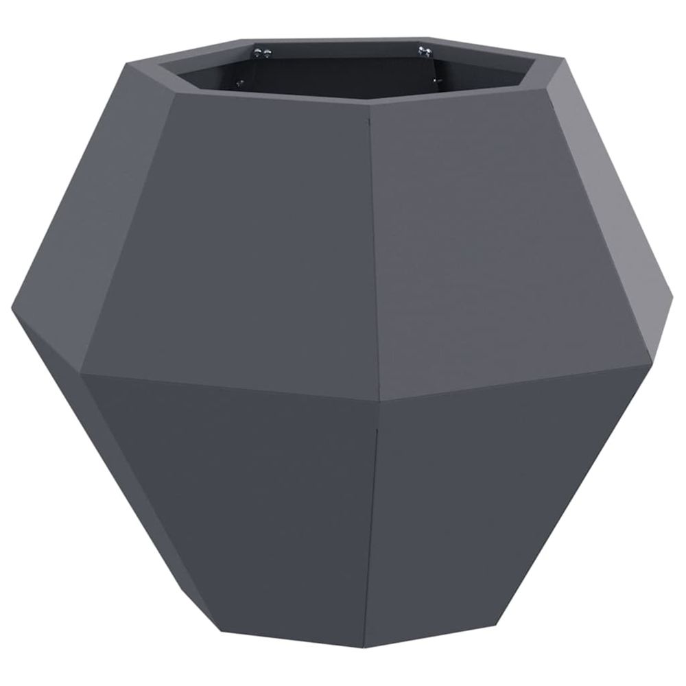 Jardinière d'extérieur anthracite 50 x 50 x 40 cm acier