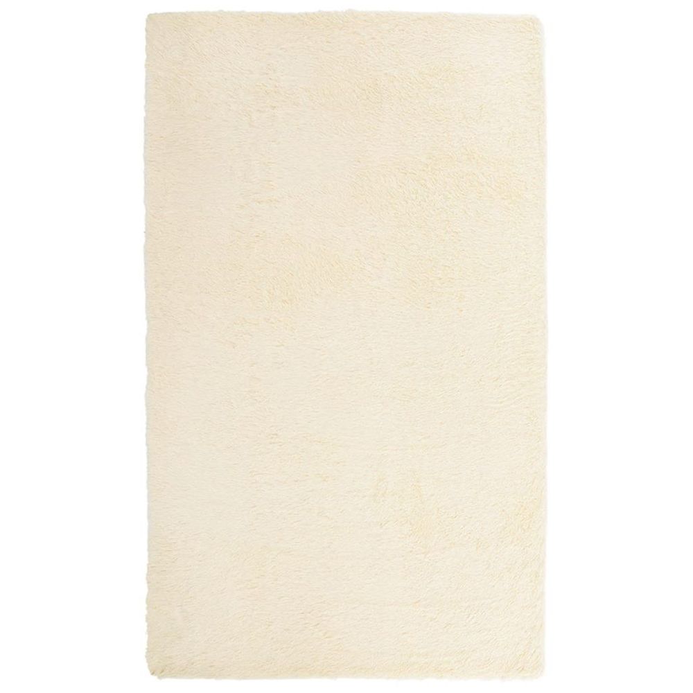 Tapis shaggy à poils longs navarra crème 60x100 cm polyester