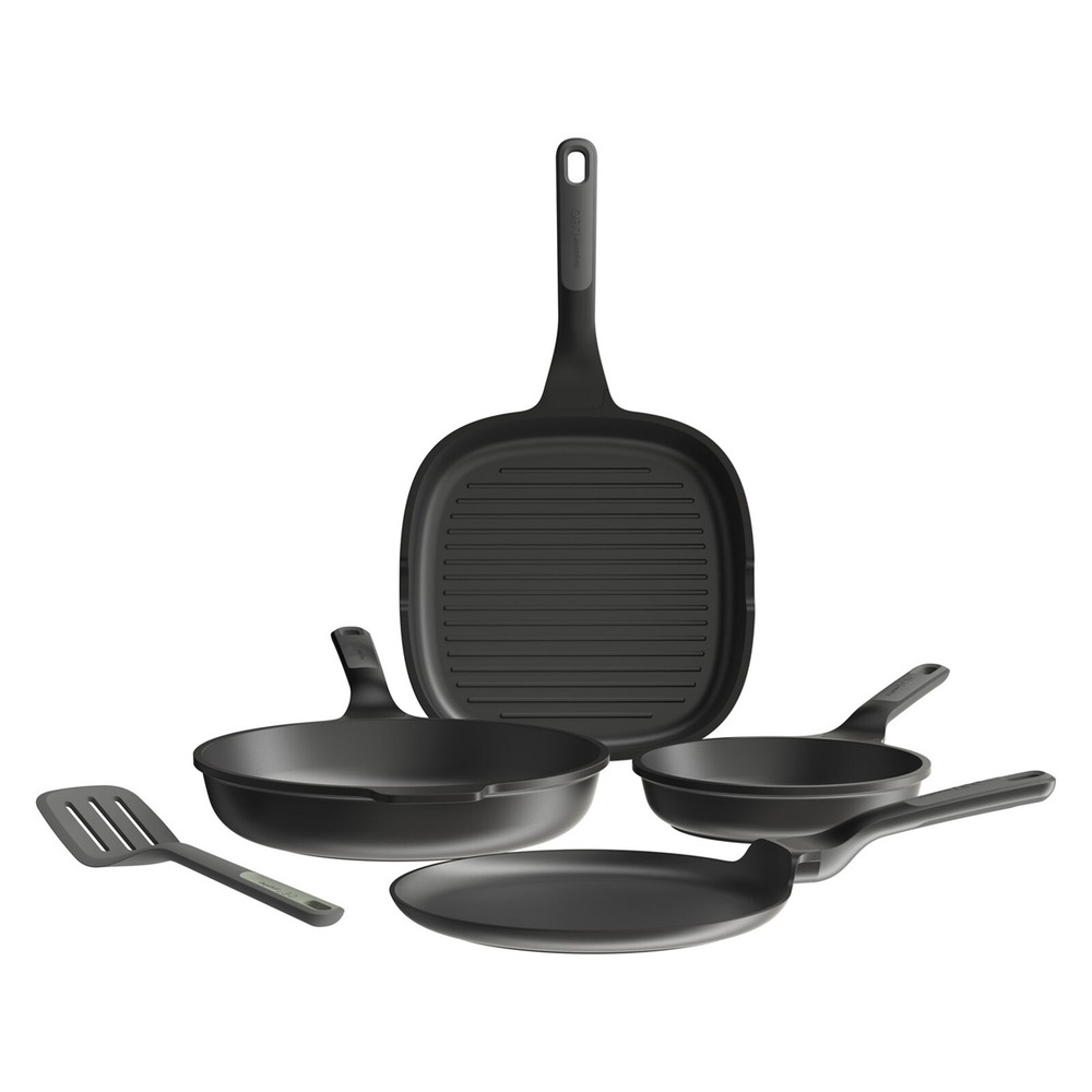 Lot de 4 poêles antiadhésives avec spatule - 3950601