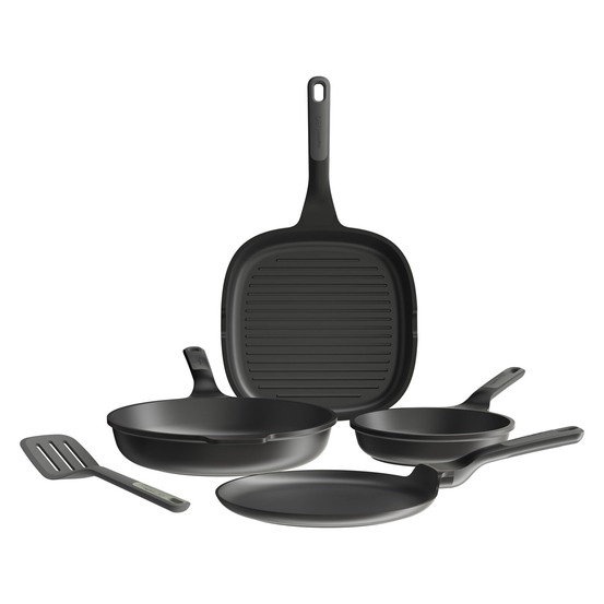Lot de 4 poêles antiadhésives avec spatule - 3950601