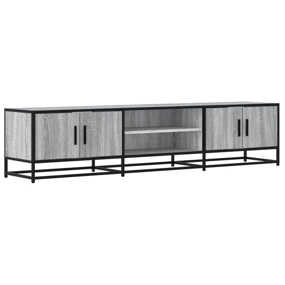 Meuble tv sonoma gris 180x35x41 cm bois d'ingénierie