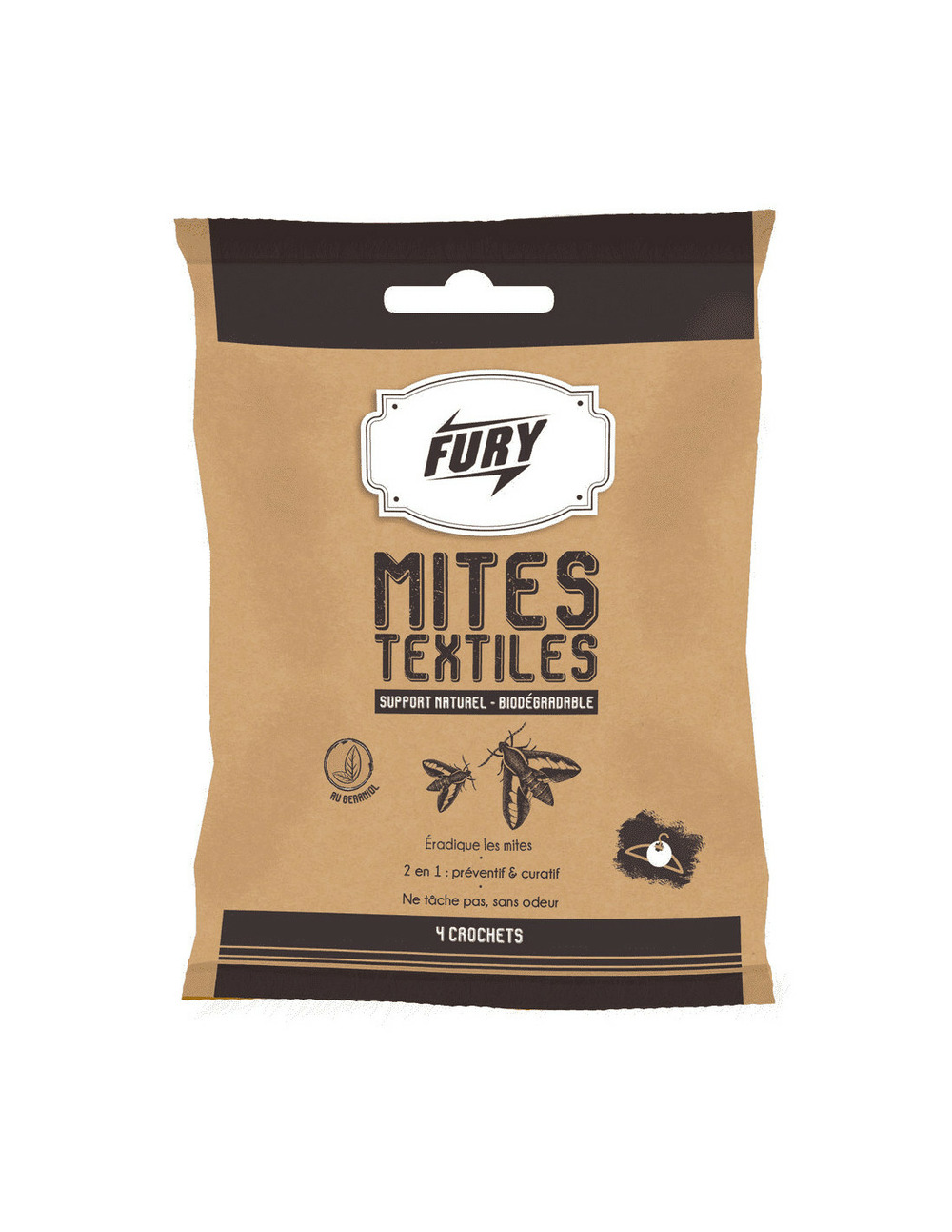 Fury x4 crochets anti mites textile - fury