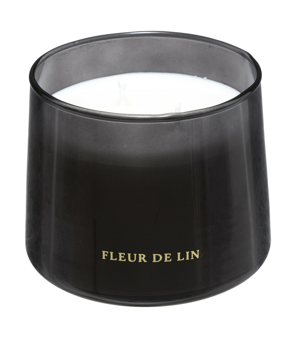 Bougie parfumée pot en verre 300 g parfum fleur de lin