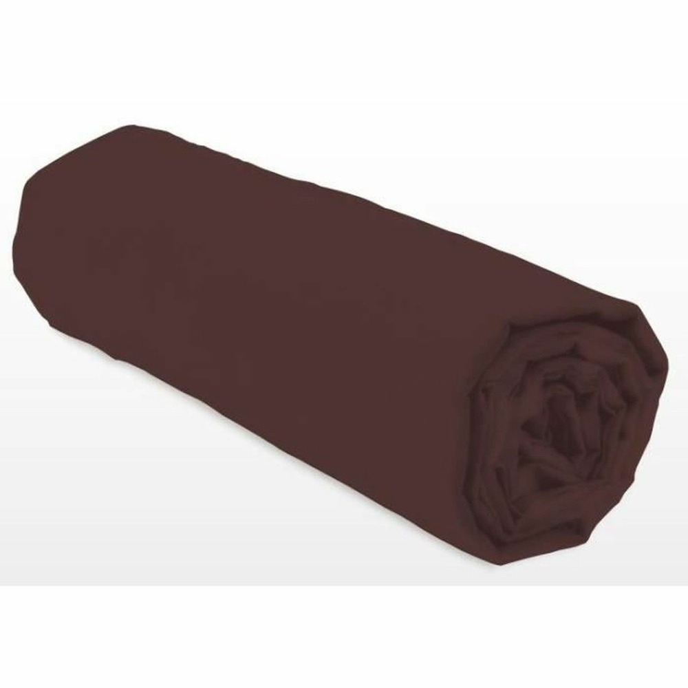 Drap-housse 90 x 190+30 cm - marron