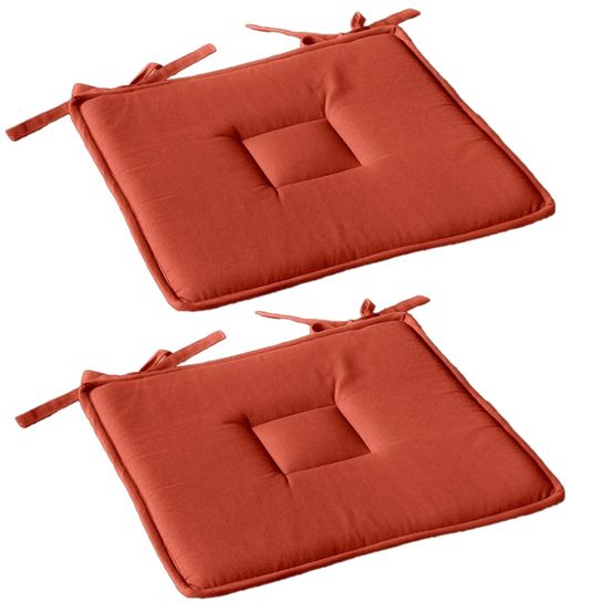 Lot de 2 galettes de chaise en coton panama