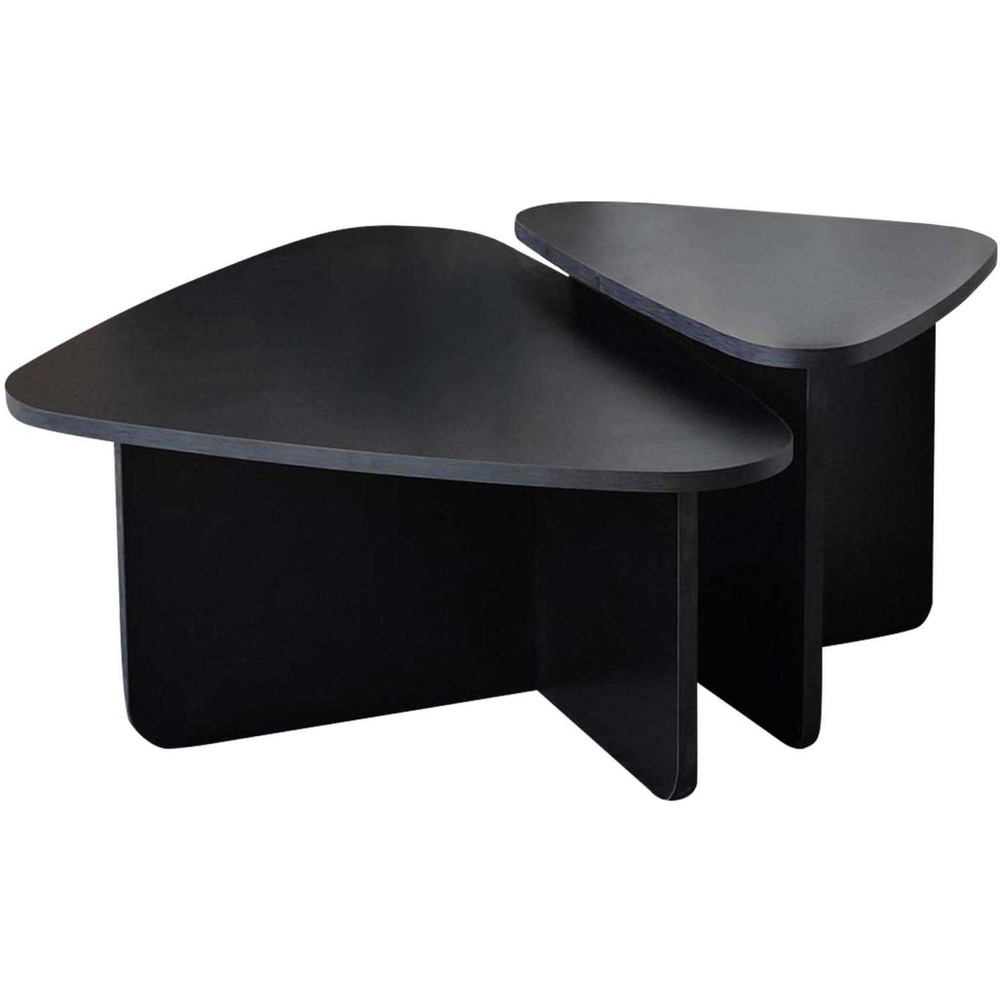 Table basse en aggloméré ballare set noir