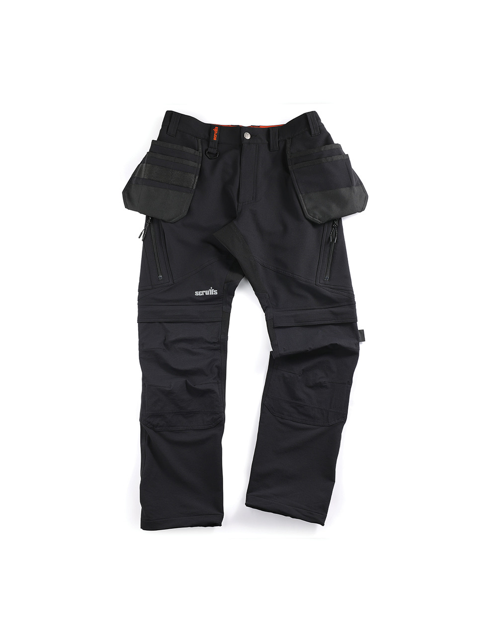 1 pantalon tech noir avec poches-étuis - taille 50 r - scruffs