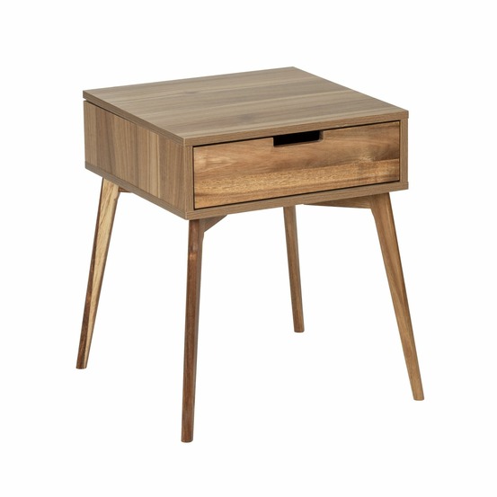 Table de chevet acina, en bois d'acacias avec 1 tiroir