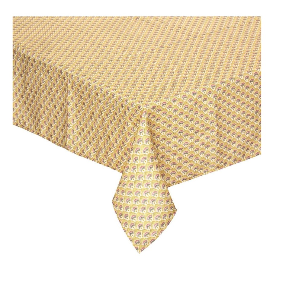Nappe rectangulaire imprimée motif éventail