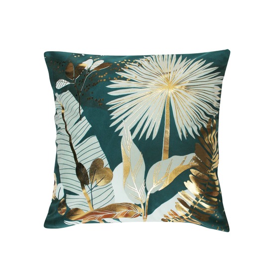 Housse de coussin 40 x 40 cm feuilles de prusseor vert