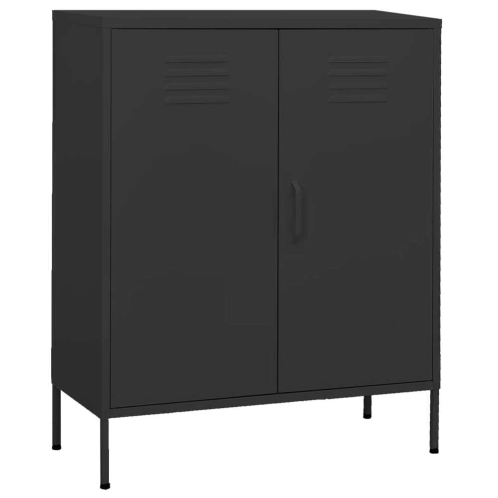 Armoire de rangement anthracite 80x35x101,5 cm acier