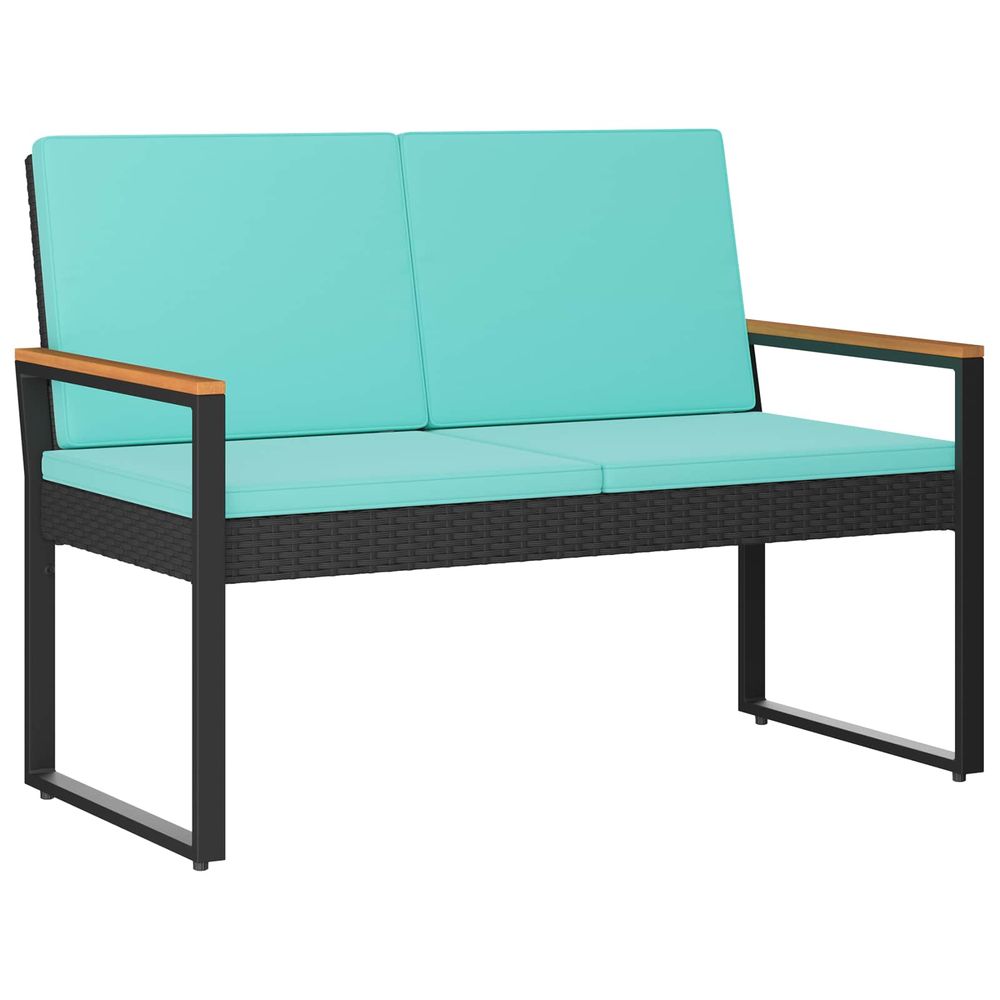 Banc extérieur 2 -seater 107 x 61 x 80 cm polyrotin