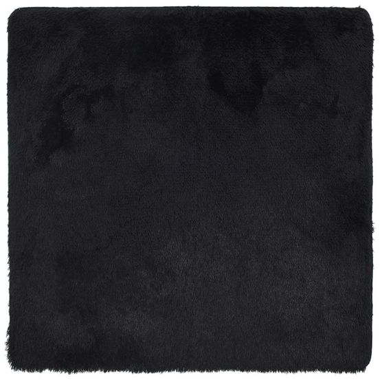 Tapis shaggy à poils longs navarra noir 240x240 cm polyester