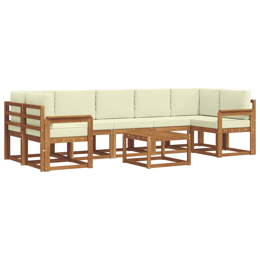 Ensemble de canapés d'extérieur 8 pcs naturel et crème