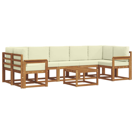 Ensemble de canapés d'extérieur 8 pcs naturel et crème