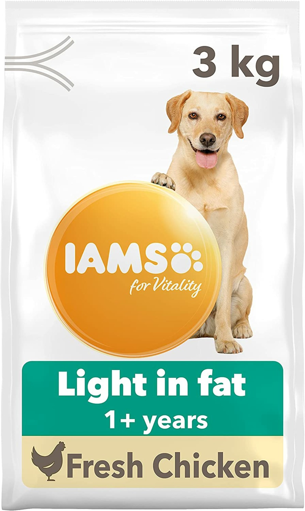 Croquette vitaly chiens adultes petite et moyenne race light poulet 3kg