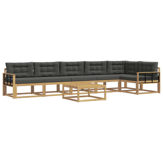 Ensemble de canapés d'extérieur 7 pcs blanc et anthracite