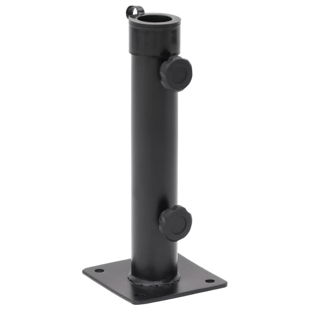 Base de parasol pour mât ø38/48 mm noir mat acier