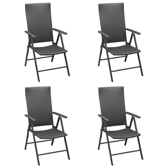 Chaises de jardin 4 pcs Résine tressée