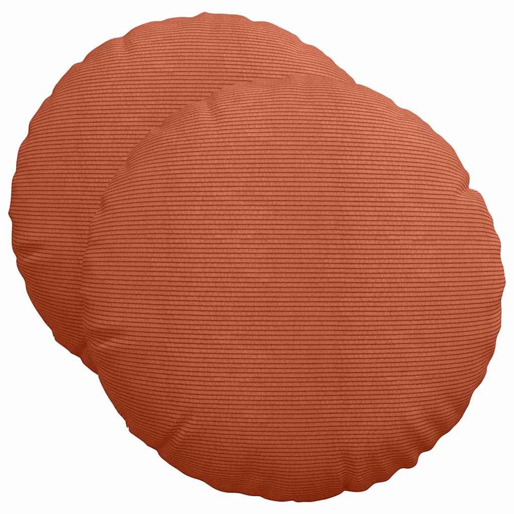 Coussins de siège 2 pc tissu en velours côtelé rouge orange