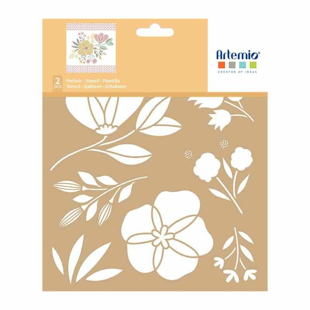 Pochoir 8'x8' on my way fleurs