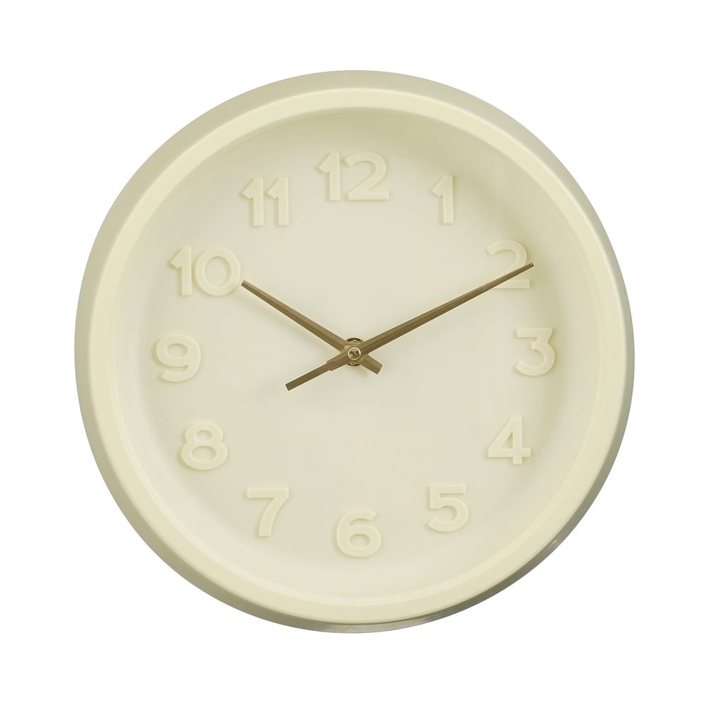 Mica decorations ting horloge murale 27 cm avec chiffres en relief - fonctionne avec piles pour salon cuisine et entrée - style