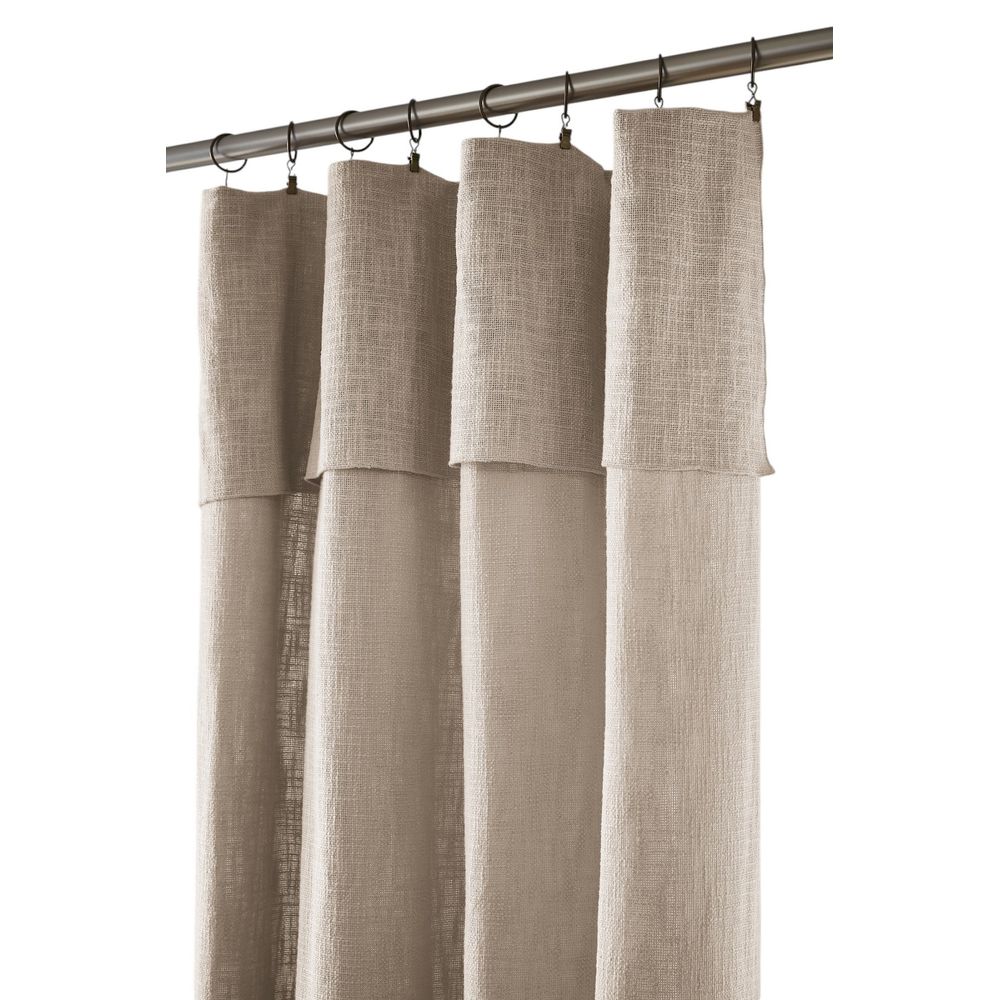 Rideau ajustable + 8 anneaux pince sixtine