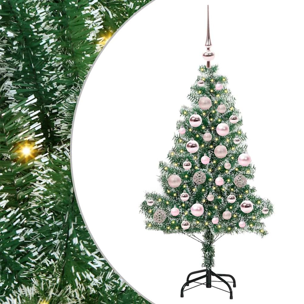 Arbre de noël artificiel floconné de neige avec lumière led