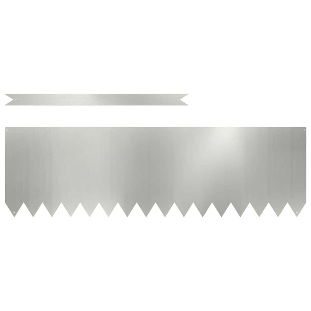 Bordure de pelouse 10 pc 100 x 0,05 x 30 cm acier galvanisé