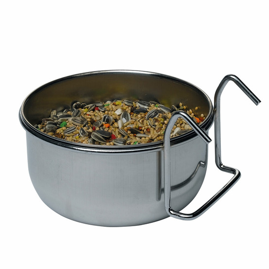 Accessoires pour cages à oiseaux ferplast sirio l304 mangeoire en acier inox