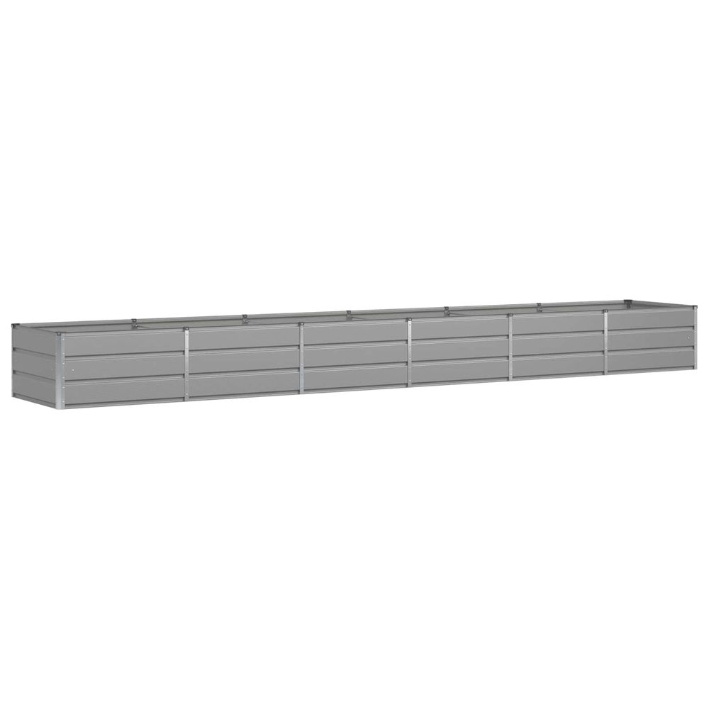 Jardinière gris clair 480 x 80 x 45 cm acier