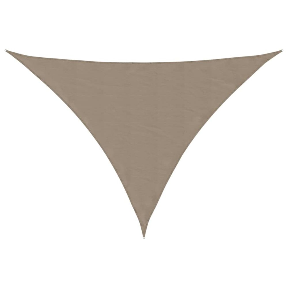 Voile de parasol tissu oxford triangulaire 5x5x6 m taupe