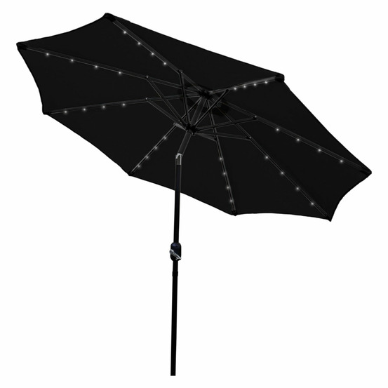 Parasol noir 270 cm avec 32 led's intégrés