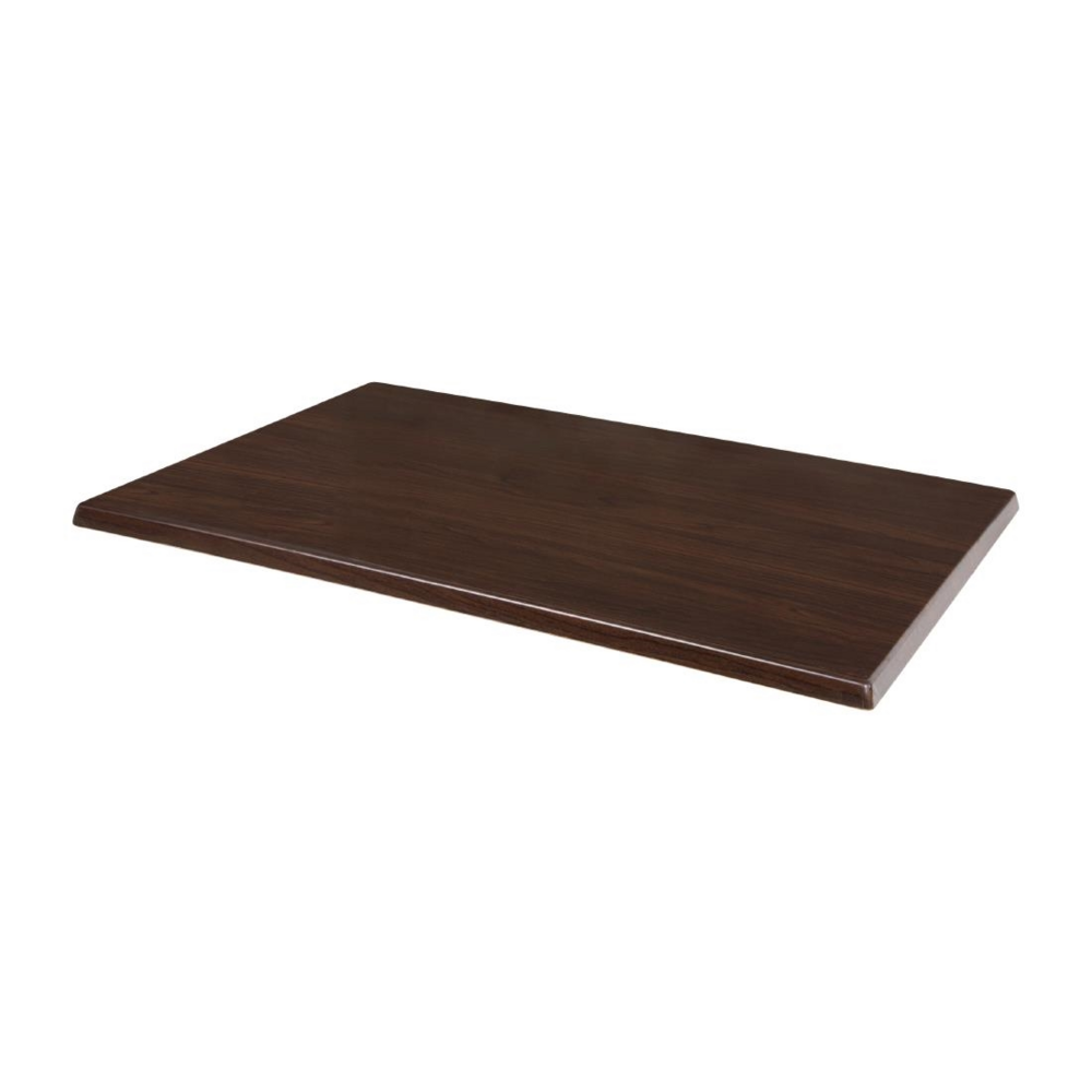Plateau de table rectangulaire pré-percé 1200 mm - marron foncé - bolero