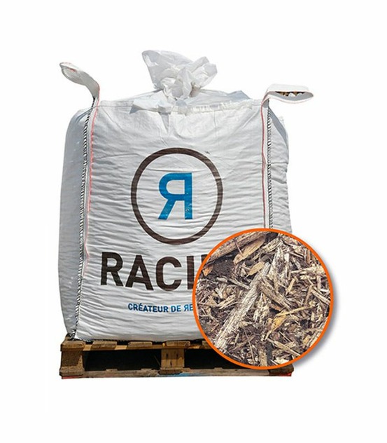 Paillage bois broyé protection naturelle du sol 2,5m³ racine pro51