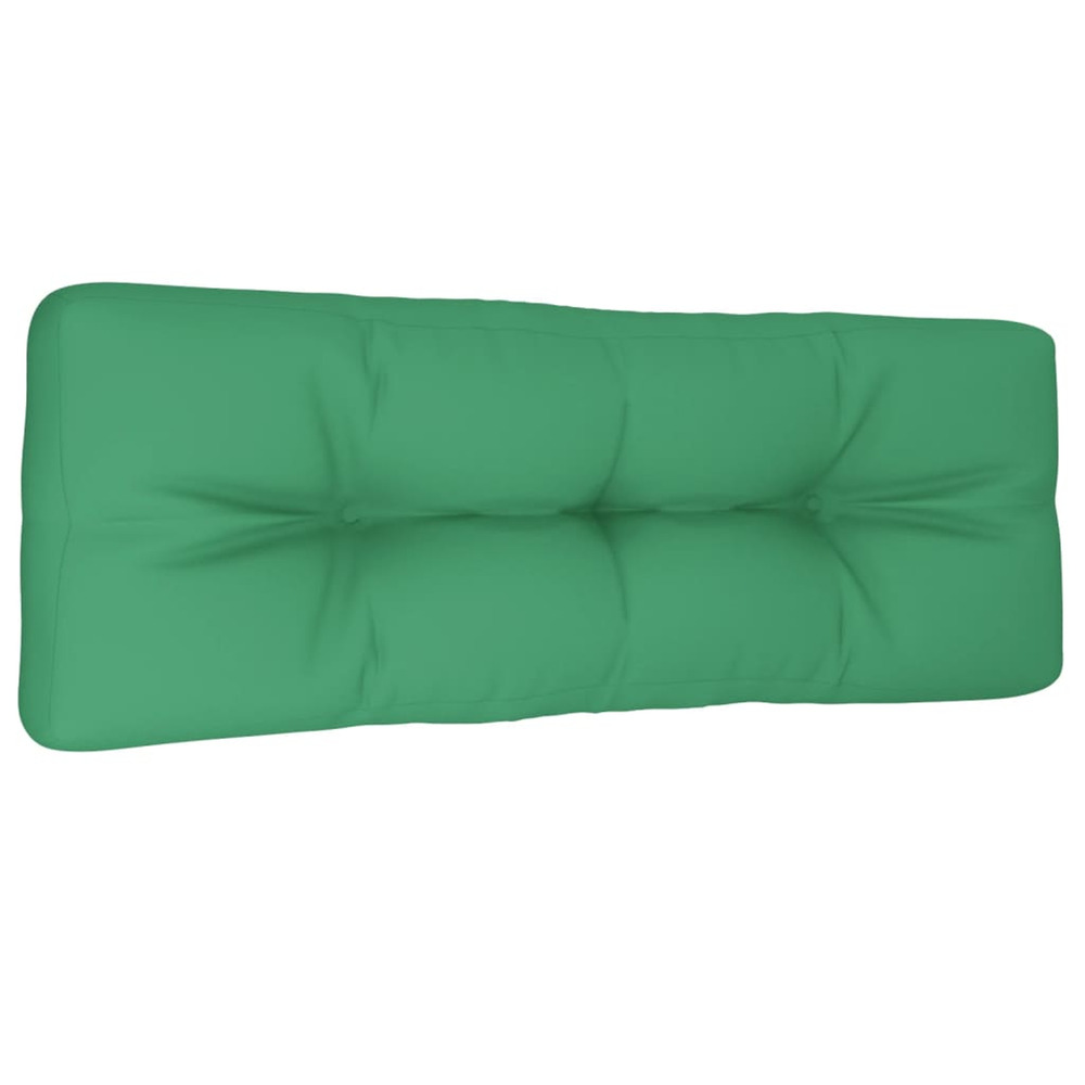 Coussin de palette vert 120x40x12 cm tissu