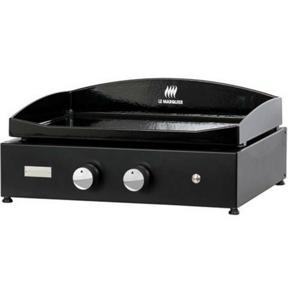 Plancha gaz 5600w plaque fonte émaillé 60x40cm - plvp260e