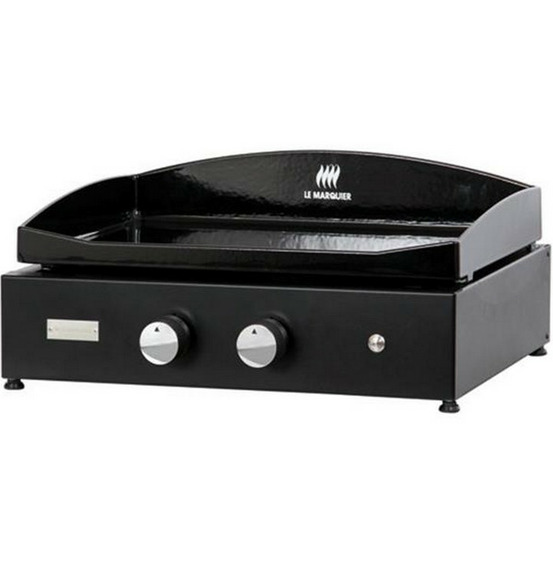 Plancha gaz 5600w plaque fonte émaillé 60x40cm - plvp260e