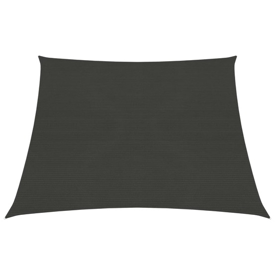 Voile toile d'ombrage parasol 160 g/m² 3/4 x 2 m pehd anthracite