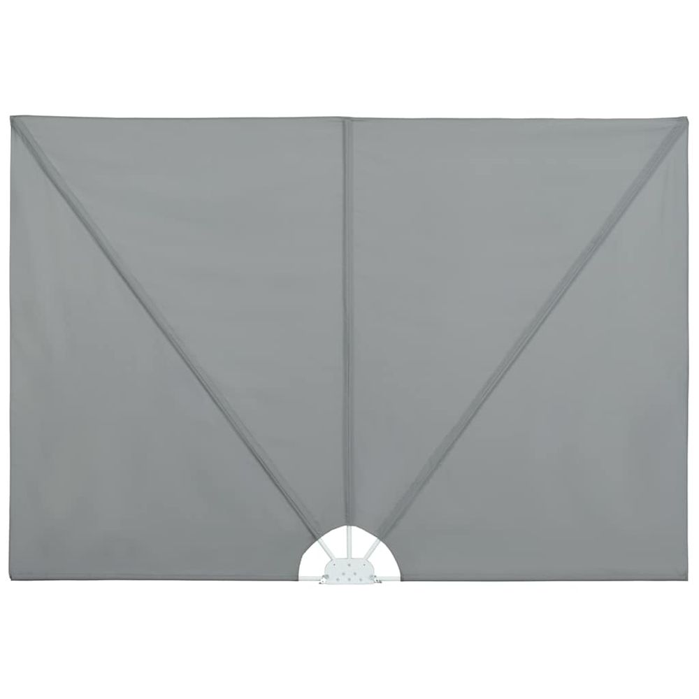 Auvent latéral pliable de terrasse gris 300 x 200 cm