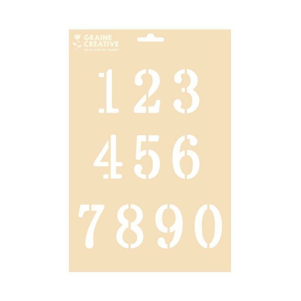 Pochoir a4 - chiffres