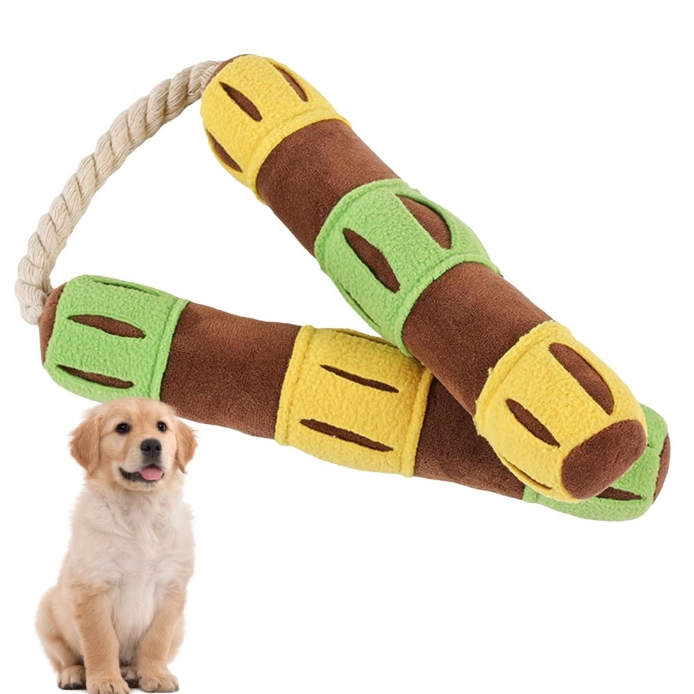 Jouet dentaire avec corde pour chien-jouet interactif en peluche à renifler de toutes tailles polyester de haute qualité durable