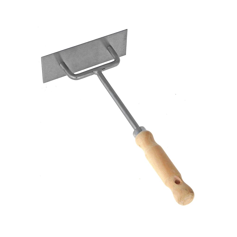 Racle à litière pour poulailler, clapier • raclette métal avec poignée en bois
