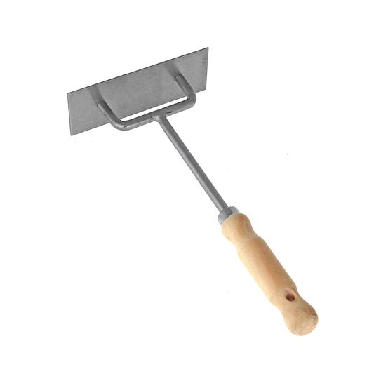 Racle à litière pour poulailler, clapier • raclette métal avec poignée en bois