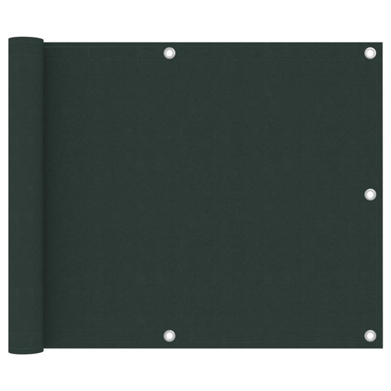 Écran de balcon vert foncé 75x400 cm tissu oxford