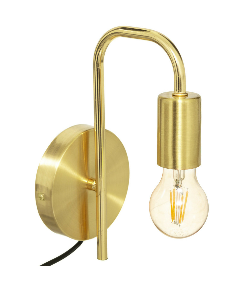 Applique murale en métal doré h 25 cm