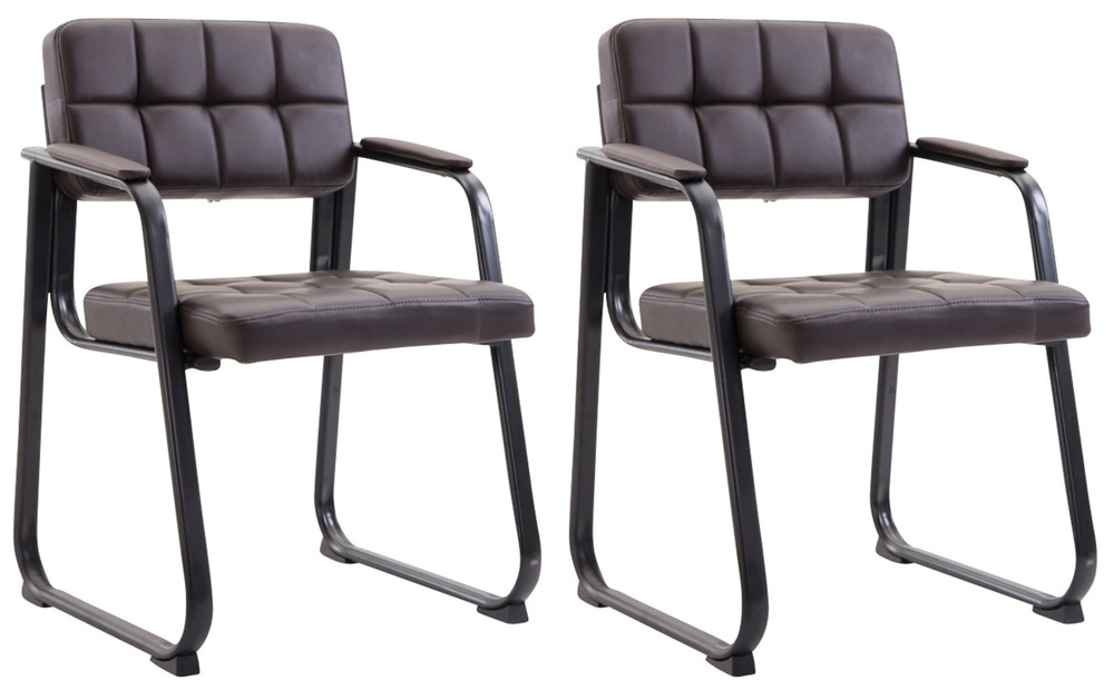 Lot de 2 chaises visiteur canada b simili cuir
