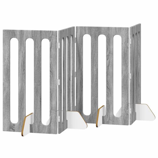 Clôture pliable pour animaux 4 pc sonoma gris 201 x 38 x 90 cm