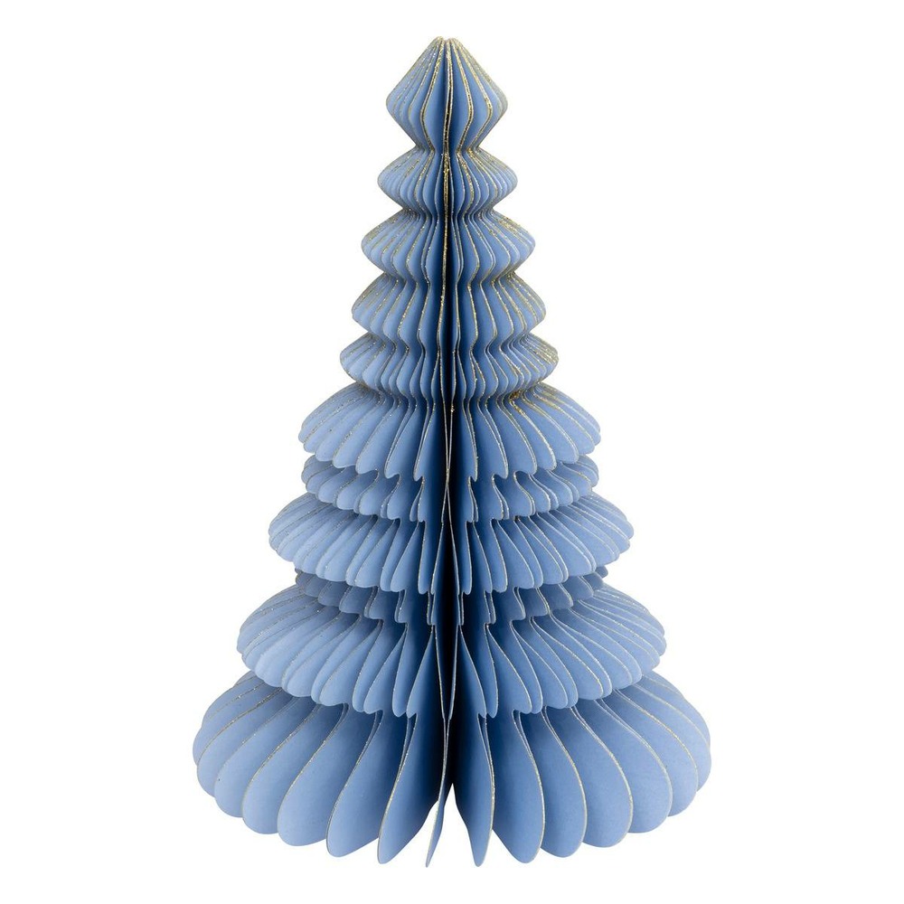 Sapin papier h.30cm bleu